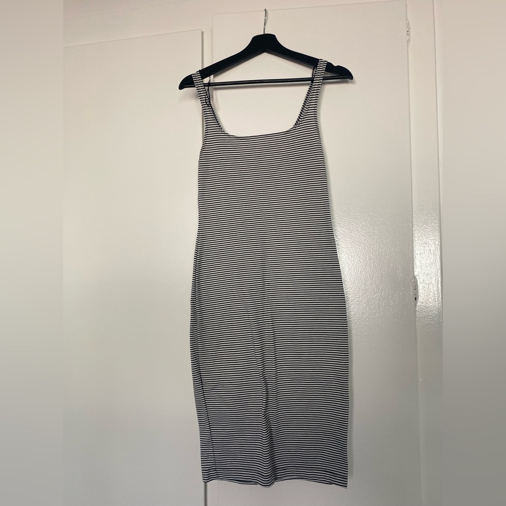 Black and White Striped Dress